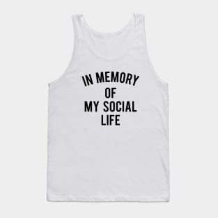 In Memory Of My Social Life Unisex Top Unicorn Tank Top